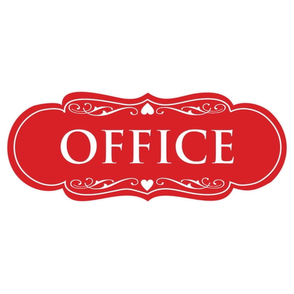 Designer Office Sign(Red) - Medium