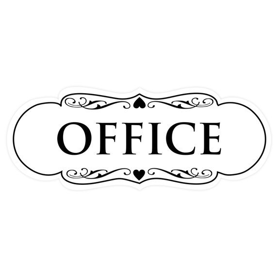 Designer Office Sign(White) - Small