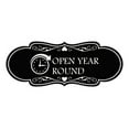 thumbnail image 1 of Designer Open Year Round Sign (Black) - Medium, 1 of 5