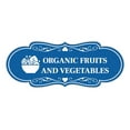 thumbnail image 1 of Designer Organic Fruits And Vegetables Sign (Blue) - Large, 1 of 5