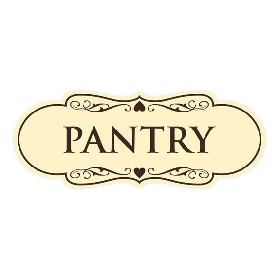 Designer Pantry Sign (Ivory/Dark Brown) - Small