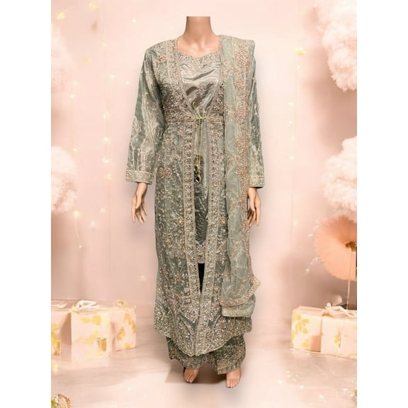 Designer Party Wear Salwar Kameez Set,Cultural Wear for Women, 203