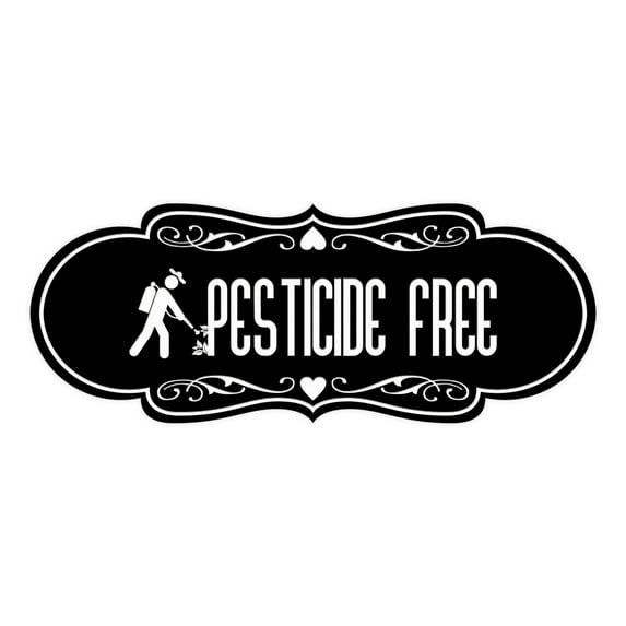 Designer Pesticide Free Sign (Black) - Small