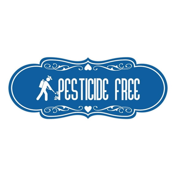 Designer Pesticide Free Sign (Blue) - Medium