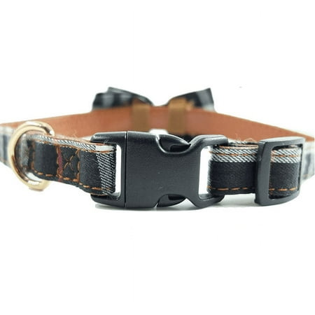 Designer Plaid Bow-tie Cat Collar