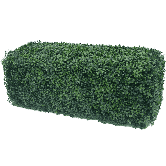 Designer Plants USA Dark Artificial Boxwood Hedge 40"L x 10"H Commercial Grade UV Resistant