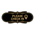 thumbnail image 1 of Designer Please Check In Sign (Black Gold) - Medium, 1 of 4