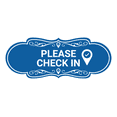thumbnail image 1 of Designer Please Check In Sign (Blue) - Large, 1 of 4