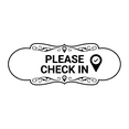 thumbnail image 1 of Designer Please Check In Sign (White) - Medium, 1 of 4