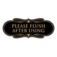 thumbnail image 1 of Designer Please Flush After Using Sign (Black Gold) - Medium, 1 of 5