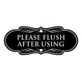 thumbnail image 1 of Designer Please Flush After Using Sign (Black) - Small, 1 of 5