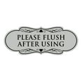 thumbnail image 1 of Designer Please Flush After Using Sign (Lt Gray) - Small, 1 of 5