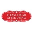 thumbnail image 1 of Designer Please Flush After Using Sign (Red) - Small, 1 of 5