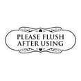 thumbnail image 1 of Designer Please Flush After Using Sign (White) - Medium, 1 of 5