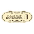 thumbnail image 1 of Designer Please Keep Door Closed (Image) Sign (Ivory/Dark Brown) - Medium, 1 of 5