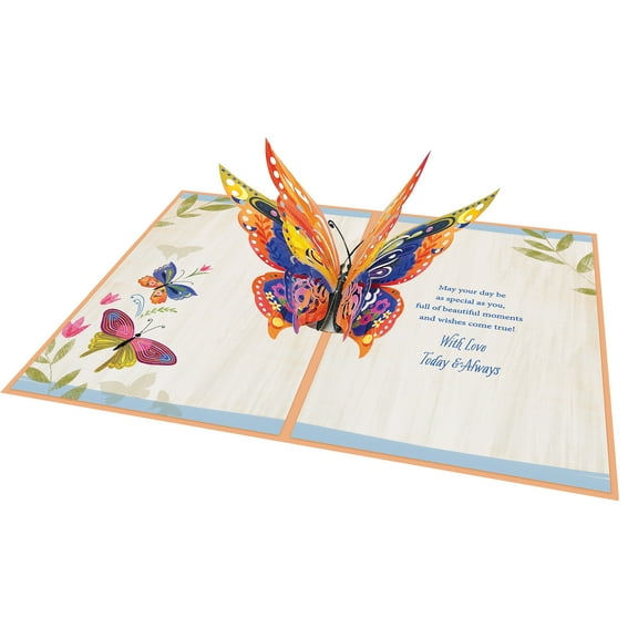 Designer Pop!, Mother’s Day Pop-Up Greeting Card – “As Special As You” 3D Butterfly for Mom, Wife, Aunt, Grandma and More! (1 Card with Envelope)