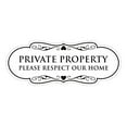 thumbnail image 1 of Designer Private Property Please Respect Our Home Sign (White) - Medium, 1 of 5