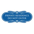 thumbnail image 1 of Designer Private Residence Do Not Enter Sign (Blue) - Large, 1 of 5