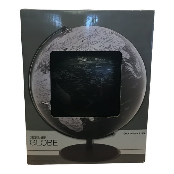 Designer Professional Executive Desk World Globe, 12 Inches (Black Executive)