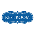 thumbnail image 1 of Designer Restroom Sign - Blue - Small, 1 of 6