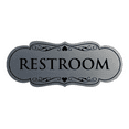 thumbnail image 1 of Designer Restroom Sign - Silver - Large, 1 of 6