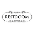 thumbnail image 1 of Designer Restroom Sign - White - Large, 1 of 6