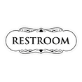 thumbnail image 1 of Designer Restroom Sign - White - Small, 1 of 6