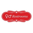 thumbnail image 1 of Designer Restrooms Gender Symbols Sign (Red) - Medium, 1 of 5