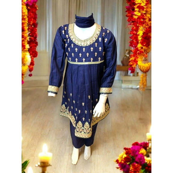 Designer Salwar Kameez for Little Girls, Elegant & Stylish Cultural Wear,001