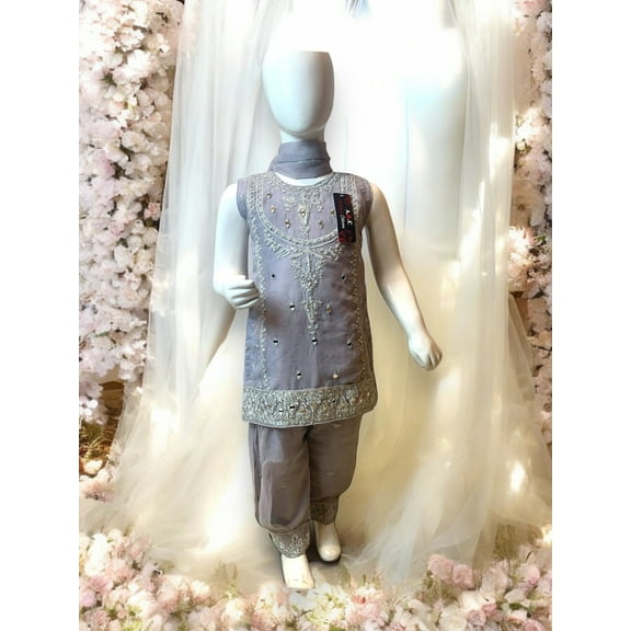 Designer Salwar Kameez for Little Girls, Elegant & Stylish Cultural Wear,004