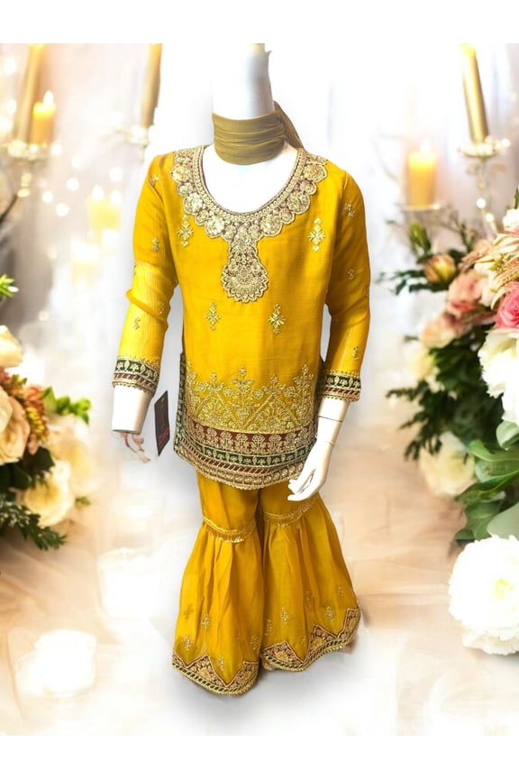 Designer Salwar Kameez for Little Girls, Elegant & Stylish Cultural Wear,006