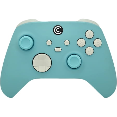 Designer Series Custom Wireless Controller for PC, Windows - Multiple Designs Available (Baby Blue W/White Inserts)