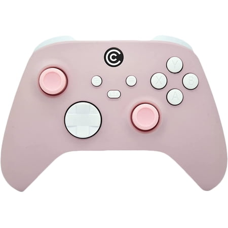 Designer Series Custom Wireless Controller for PC, Windows - Multiple Designs Available (Baby Pink W/White Inserts)