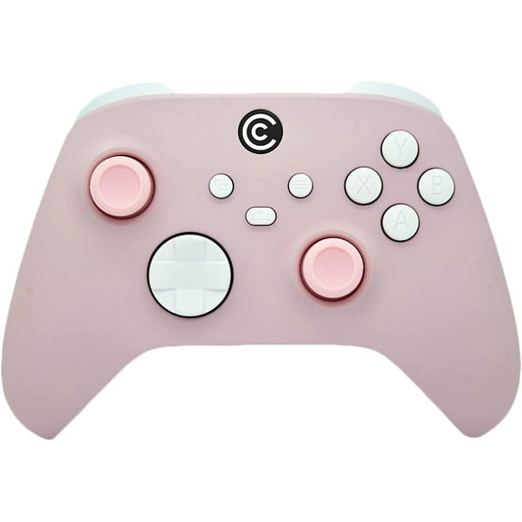 Designer Series Custom Wireless Controller for PC, Windows - Multiple Designs Available (Baby Pink W/White Inserts)
