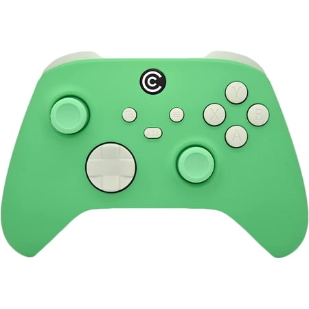 Designer Series Custom Wireless Controller for PC, Windows - Multiple Designs Available (Green Mint W/White Inserts)