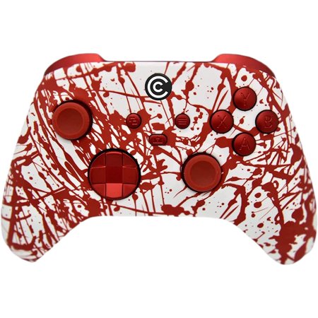 Designer Series Custom Wireless Controller for Series X/S & One - Multiple Designs Available (Blood Splatter W/Red Inserts)