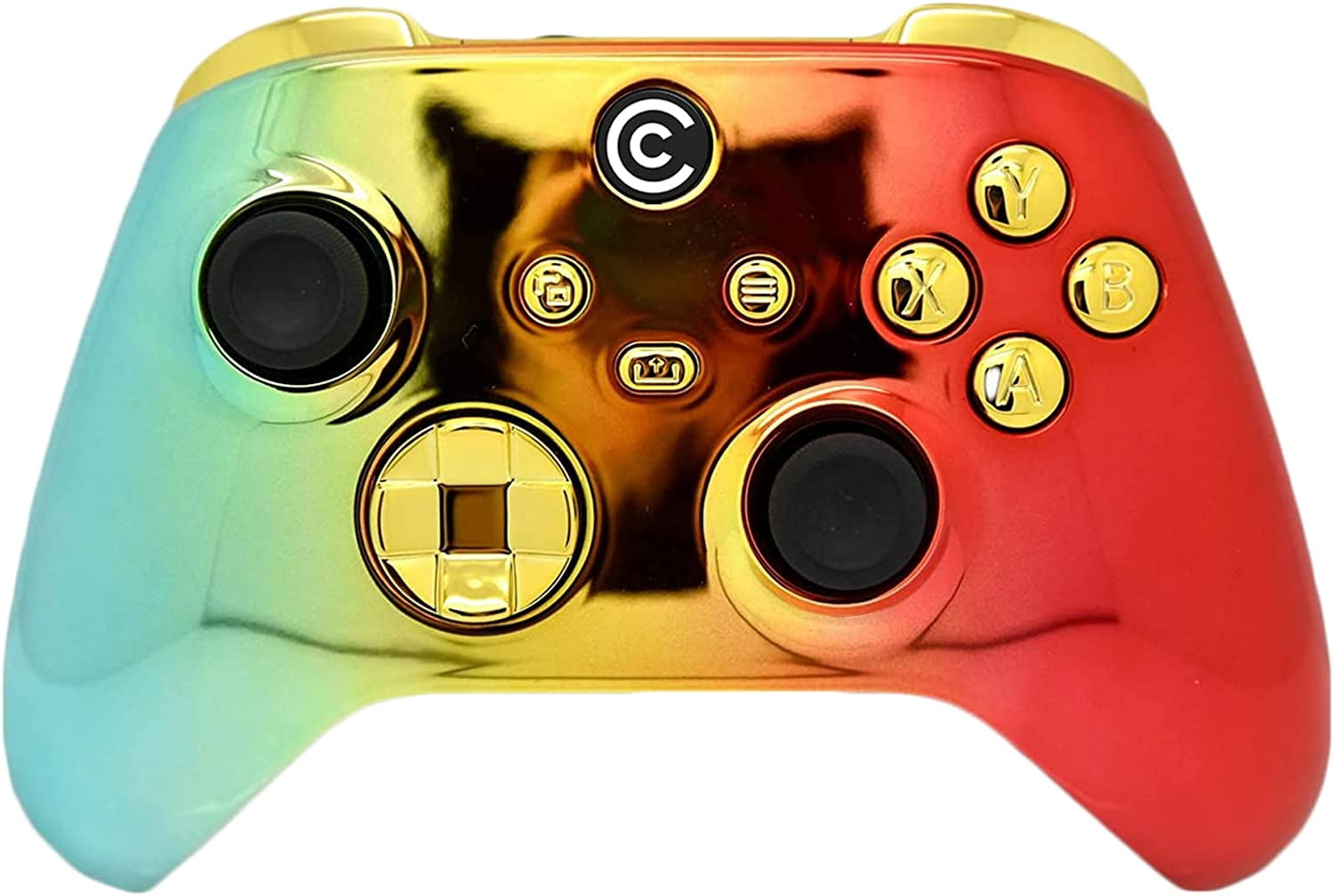 Designer Series Custom Wireless Controller for Xbox Series X/S & One -  Multiple Designs Available (Rainbow Chrome & Gold Chrome Inserts)