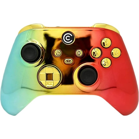 Designer Series Custom Wireless Controller for Xbox Series X/S & One - Multiple Designs Available (Rainbow Chrome & Gold Chrome Inserts)
