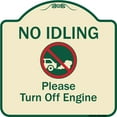 thumbnail image 1 of Designer Series - No Idling Please Turn Off Engine With Graphic Metal Sign, 1 of 4