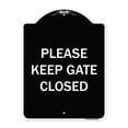 thumbnail image 1 of SignMission Designer Series Sign - Please Keep Gate Closedplease Keep Gate Closed | Black & White 18" x 24" Heavy-Gauge Aluminum Architectural Sign | Protect Your Business &, 1 of 4