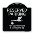 thumbnail image 1 of Designer Series - Reserved Parking For New Mothers & Mother's To-be Metal Sign, 1 of 4