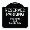 thumbnail image 1 of SignMission Designer Series Sign - Reserved Parking - Residents And Guests Only | Black & White 18" X 18" Heavy-Gauge Aluminum Architectural Sign | Protect Your Business & Municipality, 1 of 4