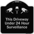 thumbnail image 1 of SignMission Designer Series Sign - This Driveway Under 24 Hour Surveillance With Graphics Black & Silver 18" X 18" Heavy-Gauge Aluminum Architectural Sign Protect Your Business &, 1 of 4