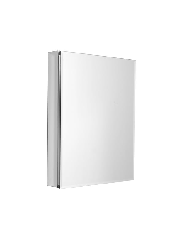 Designer Series by Zenith Aluminum Beveled Mirror Medicine Cabinet, 20 x 26 in., Frameless