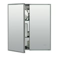 thumbnail image 1 of Designer Series by Zenna Home Edge-Lit Framed LED Mirror Medicine Cabinet in Aluminum, Bi-view, 1 of 8