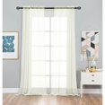 thumbnail image 1 of Designer Sheer Voile Rod Pocket Curtains For Small Windows Ivory 52 in. W x 63 in., 1 of 5