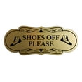 thumbnail image 1 of Designer Shoes Off Please (Boots) Sign (Brushed Gold) - Medium, 1 of 5