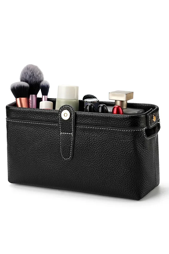 Designer Simple Vintage Genuine Leather Women Clutch Cosmetic Bag Casual Soft Real Cowhide Small Rencil Coin Purse Storage Bag