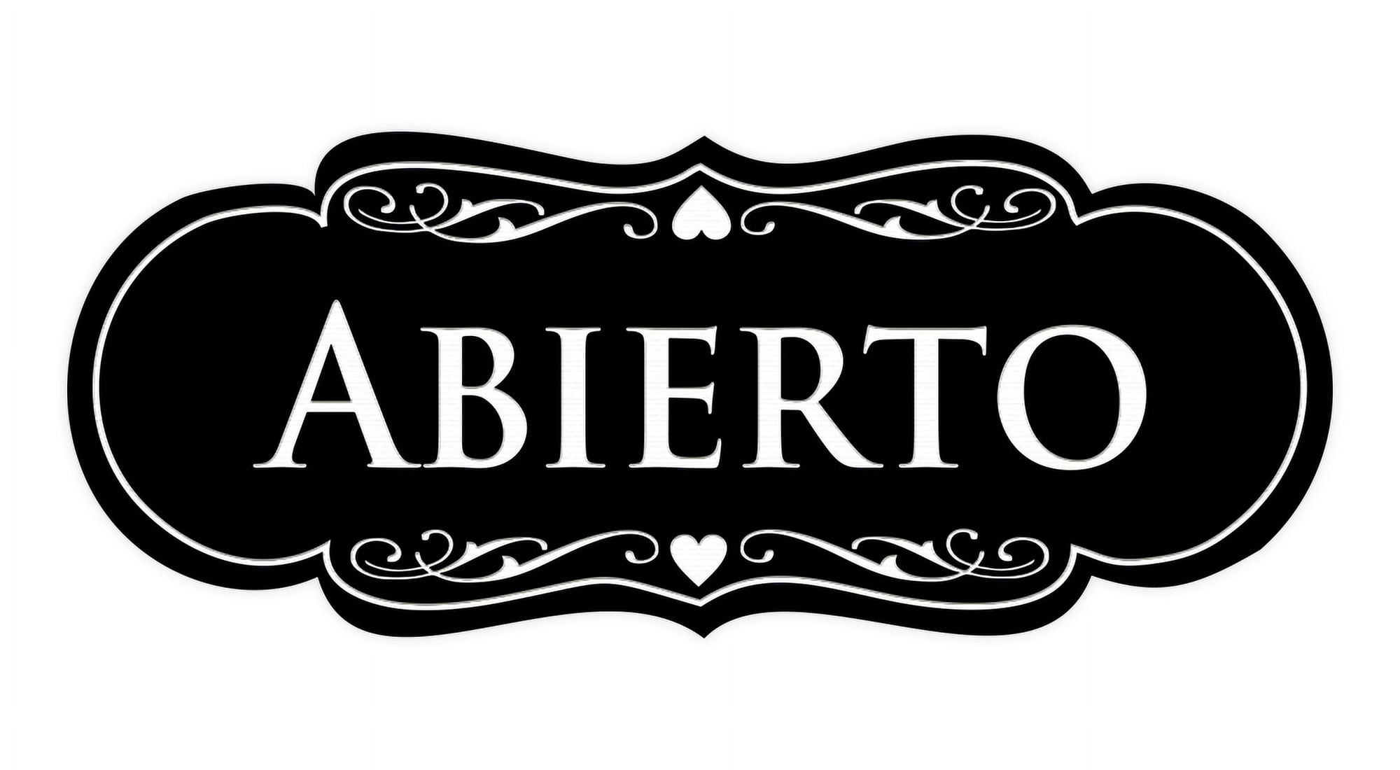 Dise&ntilde;ador Espa&ntilde;ol Abierto Sign Negro - Grande