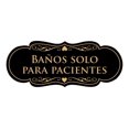thumbnail image 1 of Designer Spanish Banos solo para pacientes Sign (Black Gold) - Medium, 1 of 4